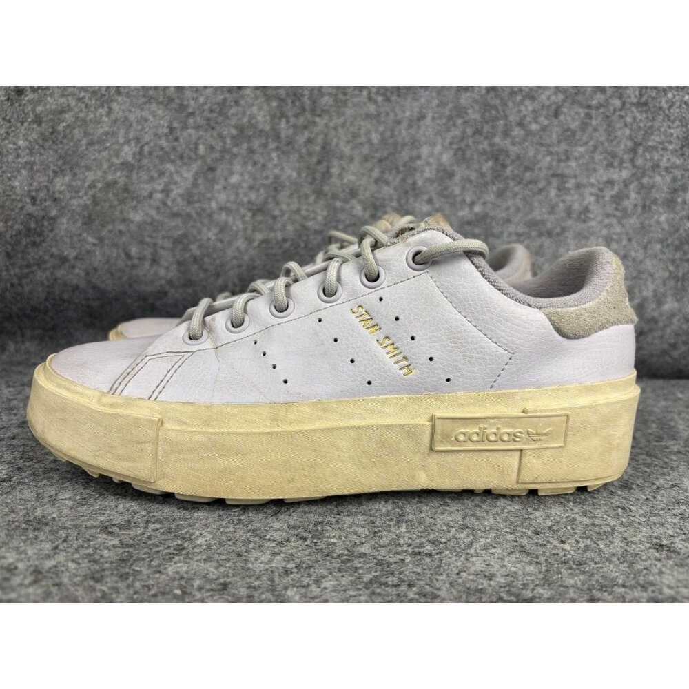 Adidas Stan Smith Shoes Womens Size‎ 7.5 White Leather Platform Casual Sneakers